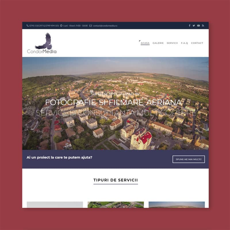 aerial filming photography drone mavic dji website design company web development